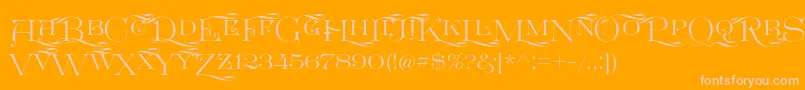 GreatVictorian SwashedSC Font – Pink Fonts on Orange Background