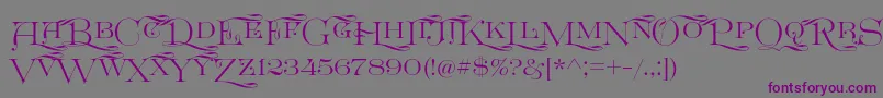 GreatVictorian SwashedSC Font – Purple Fonts on Gray Background