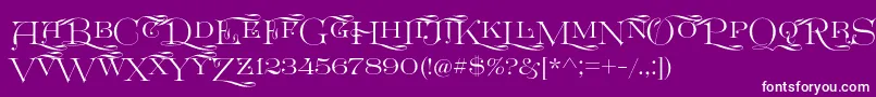 GreatVictorian SwashedSC Font – White Fonts on Purple Background