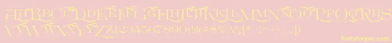 GreatVictorian SwashedSC Font – Yellow Fonts on Pink Background