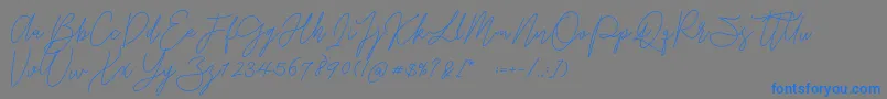 fuente Gredom Monoline – Fuentes Azules Sobre Fondo Gris