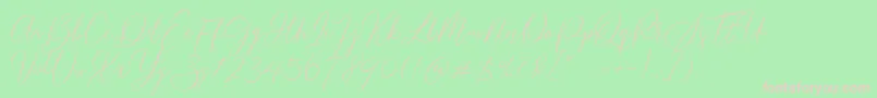 Gredom Font – Pink Fonts on Green Background