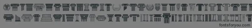 Greek Column-Schriftart – Schwarze Schriften auf grauem Hintergrund