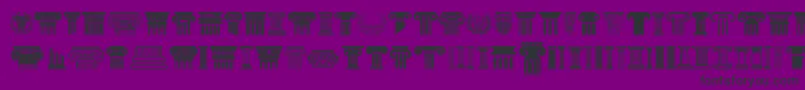Greek Column Font – Black Fonts on Purple Background