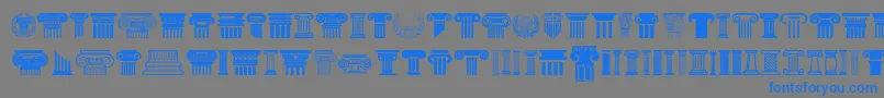 Шрифт Greek Column – синие шрифты на сером фоне