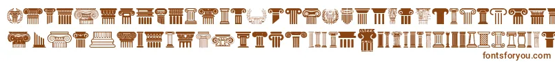 Greek Column Font – Brown Fonts on White Background