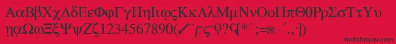フォントgreek – 赤い背景に黒い文字