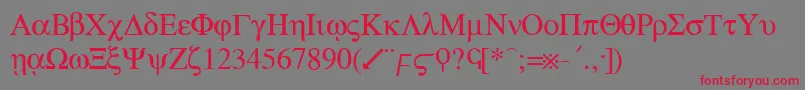 Шрифт greek – красные шрифты на сером фоне