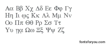 Überblick über die Schriftart Greek