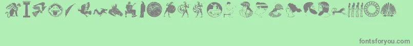More about greek1 Font greek1 Font – Gray Fonts on Green Background