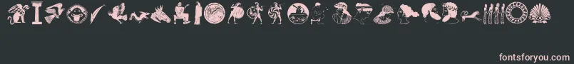greek1 Font – Pink Fonts on Black Background