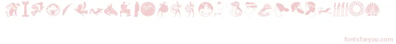 greek1 Font – Pink Fonts on White Background