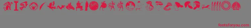 greek1 Font – Red Fonts on Gray Background
