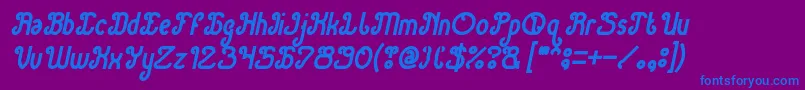 Green Avocado Bold Italic Font – Blue Fonts on Purple Background