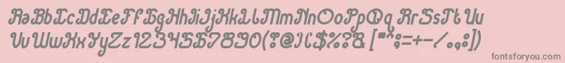 Green Avocado Bold Italic Font – Gray Fonts on Pink Background