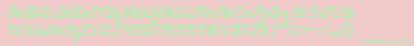 Green Avocado Bold Italic Font – Green Fonts on Pink Background