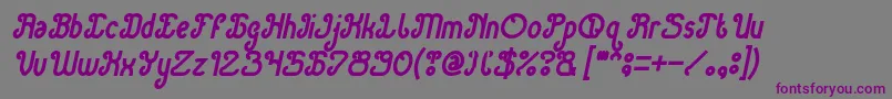 Green Avocado Bold Italic Font – Purple Fonts on Gray Background