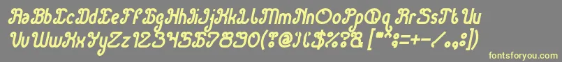 Green Avocado Bold Italic Font – Yellow Fonts on Gray Background