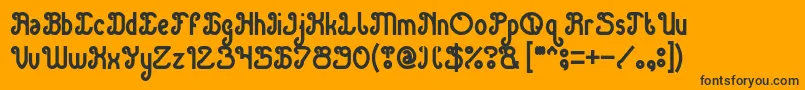 Green Avocado Bold Font – Black Fonts on Orange Background