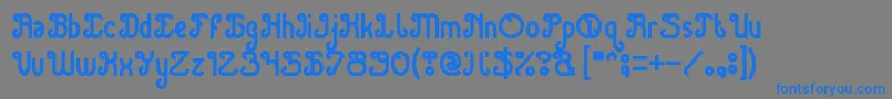 Green Avocado Bold-Schriftart – Blaue Schriften auf grauem Hintergrund