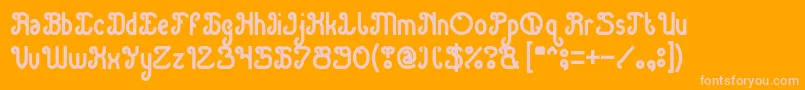 フォントGreen Avocado Bold – オレンジの背景にピンクのフォント