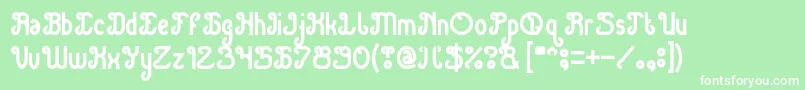 Green Avocado Bold Font – White Fonts on Green Background
