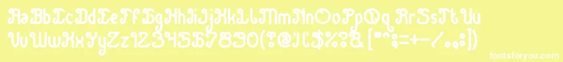 Green Avocado Bold Font – White Fonts on Yellow Background