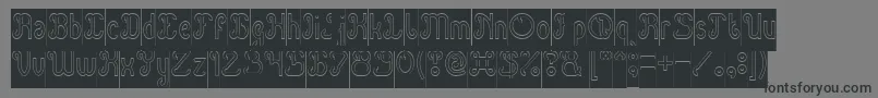 フォントGreen Avocado Hollow Inverse – 黒い文字の灰色の背景