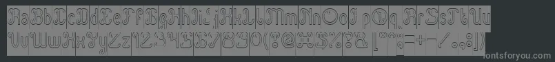 Green Avocado Hollow Inverse Font – Gray Fonts on Black Background