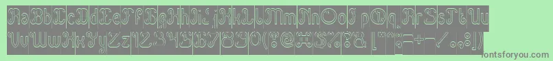 Шрифт Green Avocado Hollow Inverse – серые шрифты на зелёном фоне