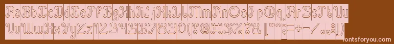 Green Avocado Hollow Inverse Font – Pink Fonts on Brown Background