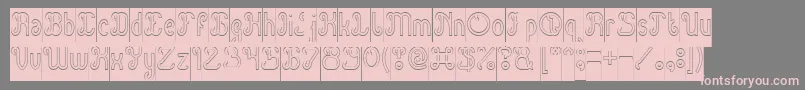 Green Avocado Hollow Inverse Font – Pink Fonts on Gray Background
