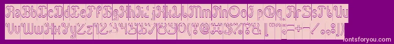 Green Avocado Hollow Inverse Font – Pink Fonts on Purple Background