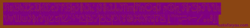 Green Avocado Hollow Inverse Font – Purple Fonts on Brown Background