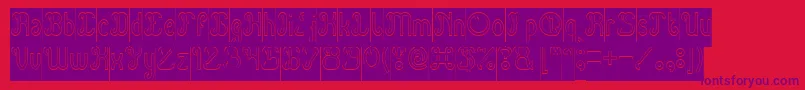 Green Avocado Hollow Inverse Font – Purple Fonts on Red Background