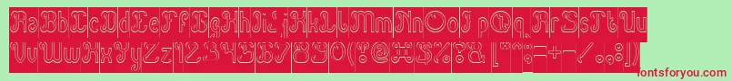 Green Avocado Hollow Inverse Font – Red Fonts on Green Background