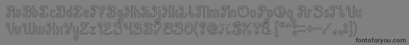 Green Avocado Hollow Font – Black Fonts on Gray Background