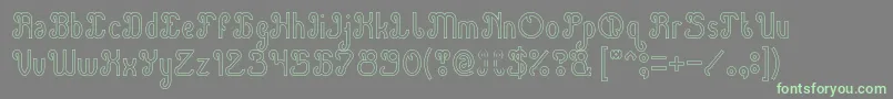 Шрифт Green Avocado Hollow – зелёные шрифты на сером фоне