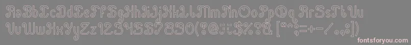 フォントGreen Avocado Hollow – 灰色の背景にピンクのフォント