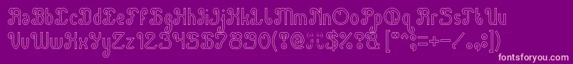 Green Avocado Hollow Font – Pink Fonts on Purple Background