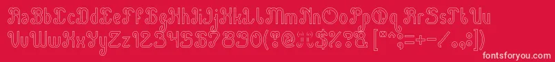 Green Avocado Hollow Font – Pink Fonts on Red Background