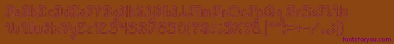 Шрифт Green Avocado Hollow – фиолетовые шрифты на коричневом фоне