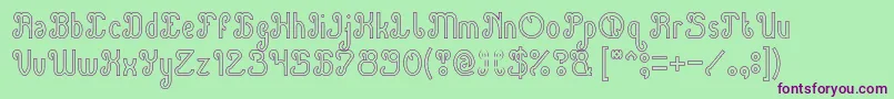Green Avocado Hollow Font – Purple Fonts on Green Background