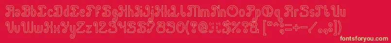 Green Avocado Hollow Font – Yellow Fonts on Red Background