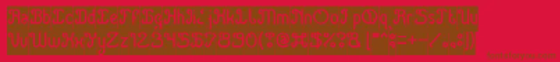 Green Avocado Inverse Font – Brown Fonts on Red Background