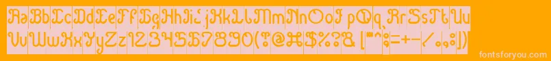 Green Avocado Inverse Font – Pink Fonts on Orange Background