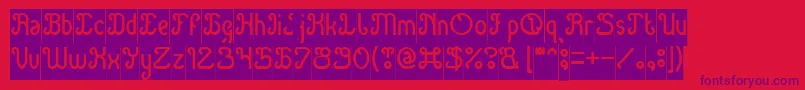Green Avocado Inverse Font – Purple Fonts on Red Background
