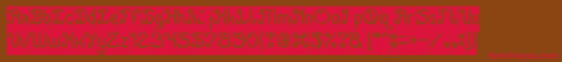 Green Avocado Inverse Font – Red Fonts on Brown Background