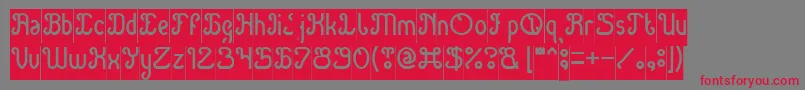 Green Avocado Inverse Font – Red Fonts on Gray Background