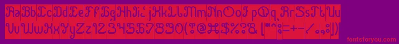 Green Avocado Inverse Font – Red Fonts on Purple Background